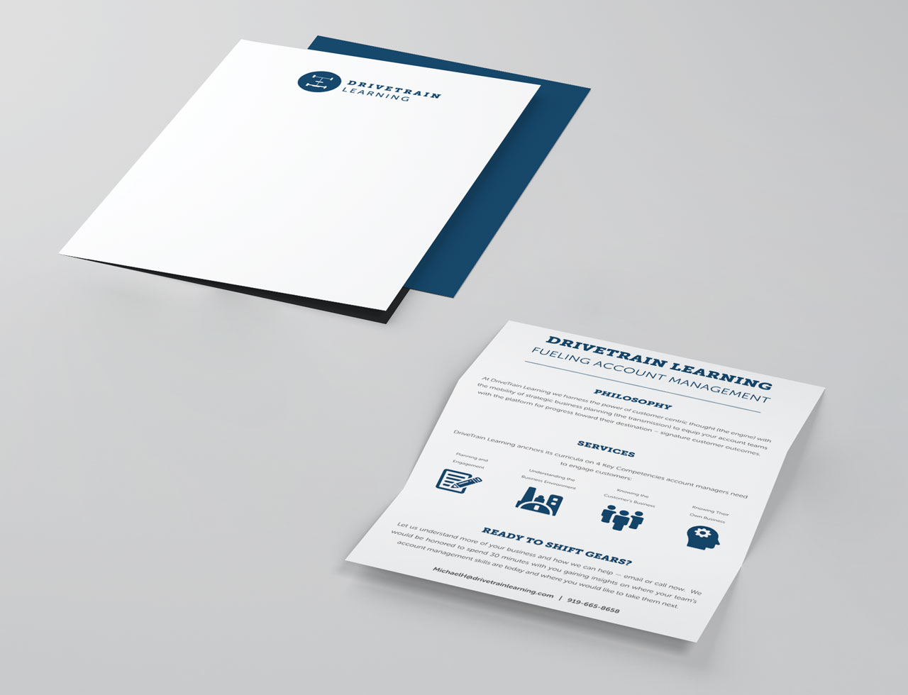 Loyal, trustworthy branding DriveTrain Learning Goodness creative studio Raleigh, NC